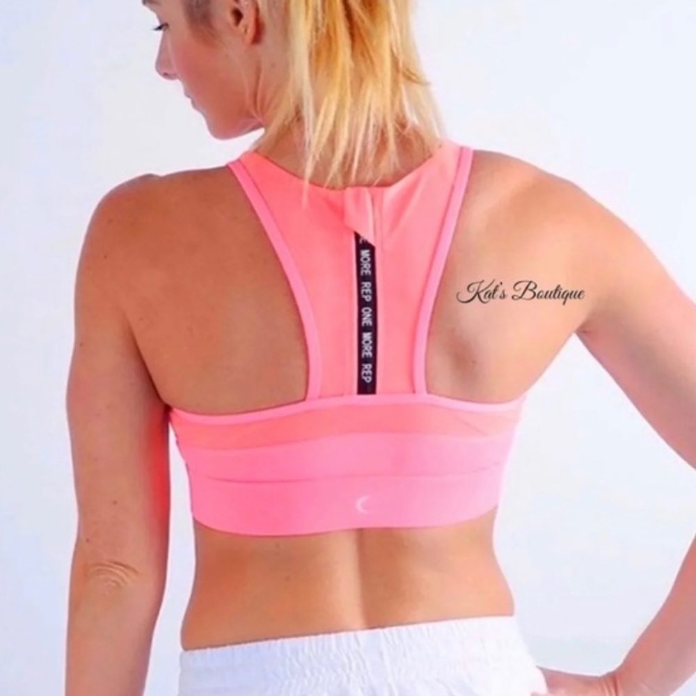Zyia Active All Star One More Rep‎ Pink Women's Sports Bra- Size Medium